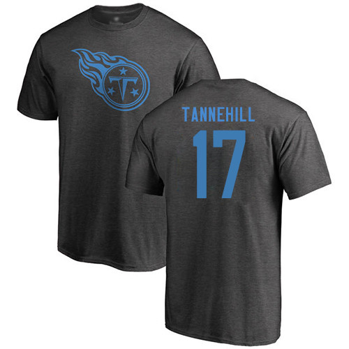 Tennessee Titans Men Ash Ryan Tannehill One Color NFL Football #17 T Shirt